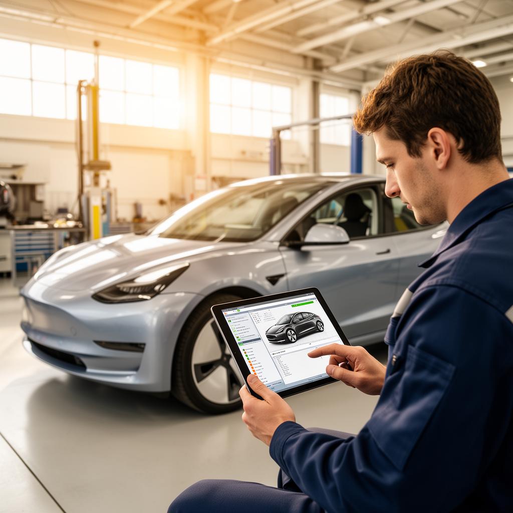 Ingénieur analysant des données véhicule au centre technologique Validroad